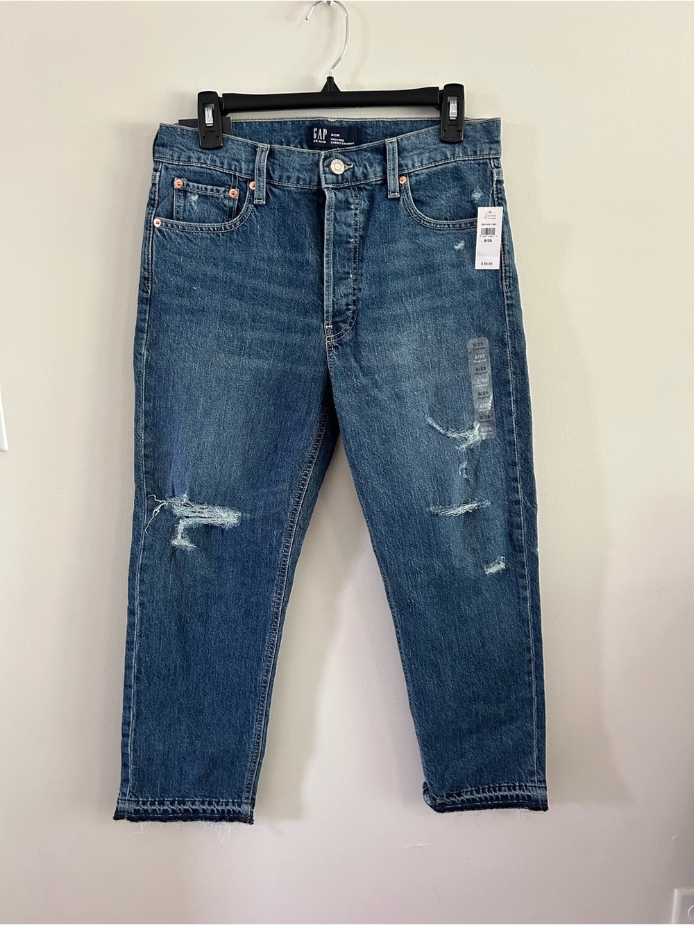 GAP Cheeky Straight High Rise Jeans Faded Blue 29 / 8R Women NWT New $69.99